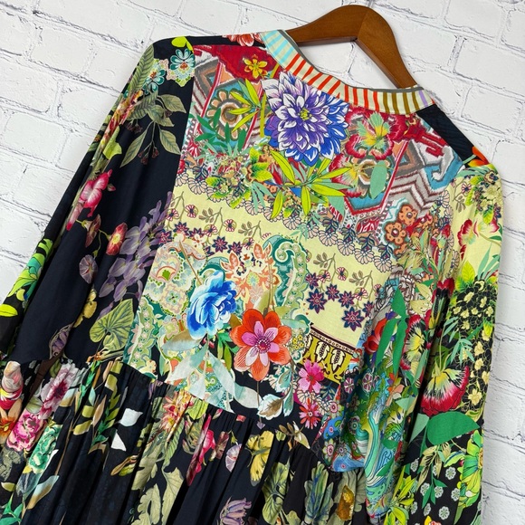 Johnny Was Dreamer Short Floral Kaftan Dress XS - Picture 10 of 11
